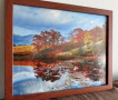 Картина- пейзаж Есен с рамка и стъкло, снимка 1 - Картини - 33688494