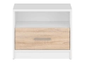 Нощно шкафче NEPO PLUS KOM1S корпус бяло/фронт дъб сонома Код P1977, снимка 2