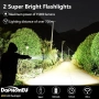 Чисто ново Фенерче daphomeu LED Super Bright, презареждащо се, пакет от 2 броя, фенерче 500 000 лум., снимка 3
