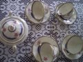 Стар сервиз за ЧАЙ порцелан SCHLAGGENWALD BOHEMIA Бяло синьо злато Рядка находка, снимка 8