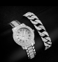 Дамски часовник с камъчета и гривна, снимка 1 - Гривни - 44619245