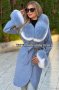 Дамско луксозно палто кашмир вълна и лисица код 94, снимка 1 - Палта, манта - 38541496