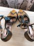 Елегантни сандали на ток, златни и сини, Cristhelen B. , 37 , снимка 4