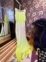 Уникална дълга хамелеона неонова рокля 