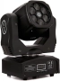Преносими LED сценични светлини с движеща се глава и управление (6x12W + лазер), снимка 2