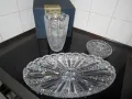 Бохемия кристален поднос;купа;ваза ; чиния  и пепелник от една серия, снимка 1