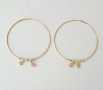 Златни обеци халки- с елементи тип Пандора 14К, снимка 8
