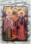 Икона Св. Киприан и Иустина,за закрила и предпазване от магии,уроки и негативно влияние 28/20см, снимка 1 - Икони - 36342065