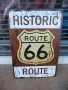 Метална табела Route 66 Historic Историческата магистрала пътят към успеха, снимка 1