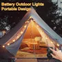 DSLebeen Festoon Lights, акумулаторна 5000mAh батерия, G40 LED стрингови светлини, 12 м, топло бяло, снимка 8