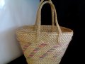 Стилна плетена чанта тип кошница , снимка 1