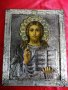 Стара РУСКА Икона Исус Христос 19 Век., снимка 1 - Антикварни и старинни предмети - 42274969