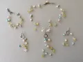 Бутиков комплект колие, гривна и обеци от полускъпоценни камъни , снимка 2