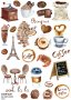 Скрапбук стикери за декорация планер кафе coffee shop самозалепващ лист А5 - различни видове, снимка 1 - Други - 37550677