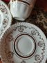 Винтидж троен сет от лек и фин порцелан с кракле и износване от употреба., снимка 5