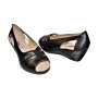 Дамски летни обувки на лека платформа черно , снимка 2