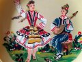 чиния етно пластмаса рисувана ръчно уникат, снимка 2