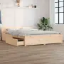 vidaXL Рамка за легло с чекмеджета, 120x200 см, снимка 2
