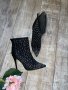 Разкошни официални  боти с камъни диаманти блестящи цирконий Shoe Aquarium, снимка 7