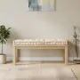 vidaXL Палетна възглавница за под, памук, 120x40x7 см, бежова, снимка 2