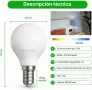LED крушка E14, енергиен клас B, LED E14 студено бяла 6500K, 2.5W 470LM G45, еквивалентна на 40W, снимка 2