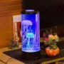 Настолна LED лампа аквариум с медузи , снимка 1 - Лед осветление - 42620819