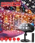 Коледен LED проектор с дистанционно, снежинки, падащ сняг, IP65, снимка 7