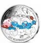 Сребърна монета, 900% сребро, Смърфовете, снимка 1
