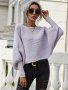 Дамски свободен пуловер с кръгло деколте и дълги ръкави, 2цвята - 023, снимка 8