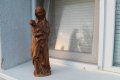 Дървена скулптура на Богородица с младенеца, снимка 1