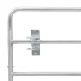 vidaXL Оградна порта, 5 пръта, стомана, (150-400)x90 см, сребриста, снимка 4