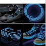 Неонова лента за кола, ЛЕД, с батерии, неон син, 3м., с батерии, снимка 3