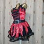 S Карнавална рокля в черно и червено , снимка 4
