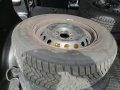 4бр железни джанти 16 цолови със зимни гуми за Нисан Кашкай 