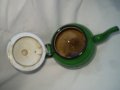 стар малък ЗЕЛЕН емайлиран чайник  05L, снимка 3