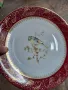 декоративна цветна порцеланова чиния с птица и  позлата , снимка 6