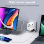 Нов Универсален адаптер за пътуване с USB и Type-C – UK EU US AU, снимка 5