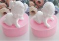 3D пълзящо бебе момиче момче силиконов молд форма гипс декор 