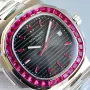 Мъжки часовник Patek Philippe Nautilus Ruby Bezel с автоматичен механизъм, снимка 4