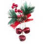 4242 Коледна украса Звънчета с елхови клонки, снимка 1 - Декорация за дома - 42823666