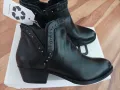 MJUS N39 ест.кожа ботуши, снимка 1