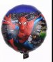 Спайдърмен Spiderman нощ кръгъл фолио фолиев балон хелий или въздух рожден ден, снимка 1 - Други - 33928701