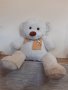 Голям бял плюшен мечок с шалче LOVE мечка - мече - мечо, снимка 5