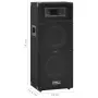 vidaXL Професионални пасивни Hifi говорители за сцена 2 бр 1000W черни, снимка 8