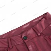 Дамски модни панталони от еко кожа, 3цвята - 023, снимка 8 - Панталони - 39436596