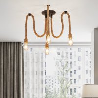 Висяща лампа полилей в индустриален Vintage стил тип октопод за бар ресторанта или дома офиса, снимка 2 - Лампи за таван - 42471369