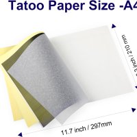 ItriAce Хартия за шаблони на татуировки, 100 листа термична А4, съвместима с принтер M08F, снимка 6 - Други стоки за дома - 44438005