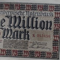 Рядка банкнота - един милион марки 1923 година Германия - за колекция - 18890, снимка 3 - Нумизматика и бонистика - 31186511