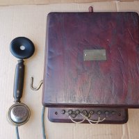 100 годишен френски стенен дървен телефон .  РЯДЪК, снимка 6 - Антикварни и старинни предмети - 44325322