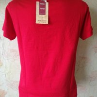 Дамска блуза червен цвят , снимка 2 - Тениски - 29085731